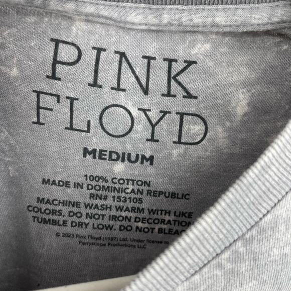 Officially Licensed Pink Floyd Animals Tour '77 T-Shirt Gray Acid Wash Medium - Picture 4 of 5